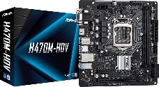 Материнская плата ASRock H470M-HDV LGA1200, H470, 2*DDR4, D-Sub+HDMI+DVI-D, 4xSATA3 6.0, 2xUSB 3.2, 4xUSB 2.0, mATX