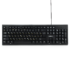Клавиатура Гарнизон GK-120, USB, черный, поверхность- карбон