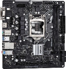 Материнская плата ASRock H470M-HDV LGA1200, H470, 2*DDR4, D-Sub+HDMI+DVI-D, 4xSATA3 6.0, 2xUSB 3.2, 4xUSB 2.0, mATX