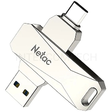 Флеш диск USB Drive Netac U782C dual USB3.0+TypeC 64GB, retail version