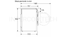 Сушильная машина Отдельностоящая с тепловым насосом SIEMENS WT45HV10GC iQ300, 842x598x613 8кг 65дБ Rapid40 softDry AntiVibration TouchControl