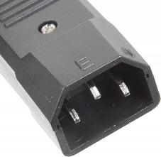 Вилка Lanmaster IEC 60320 C14 10A 250V разборная черная