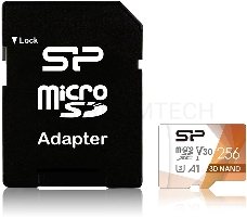 Флеш карта microSDHC Silicon Power Superior Pro A1 Micro Secure Digital XC Class 10 UHS-1 U3 SP256GBSTXDU3V20AB 256Gb