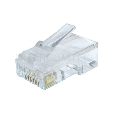 Вилка RJ-45 (8P8C) LC-8P8C-002 универсальная кат.6, контакты 30 микродюймов