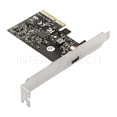 Контроллер ExeGate EXE-321 EX293839RUS (PCI-E x4 v3.0, 20Gbps (USB3.2 GEN2x2) Type-C ext., ASMedia Chipset ASM3242)