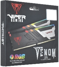 Память Patriot 64Gb DDR5 5600MHz PVVR564G560C40K Viper Venom RGB 2x32Gb RTL Gaming PC5-44800 CL40 DIMM 288-pin 1.35В