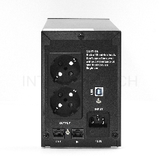 Источник бесперебойного питания CROWN Line Intractive CMU-SP650EURO USB 650VA\360W, корпус металл, 1x12V/7AH, розетки 2*EURO+3*IEC, трансформатор AVR 140-290V, съёмный кабель 1.2 м, порт RJ11/45, порт USB, защита: от перегрузки, от КЗ, от скачков напражен