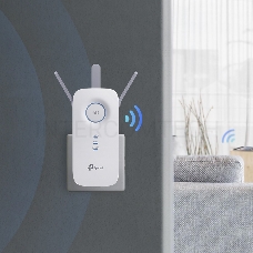 Повторитель беспроводного сигнала TP-Link SOHO  RE450 10/100/1000BASE-TX/Wi-Fi белый поставляется без кабеля RJ-45