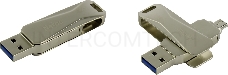 Флеш Диск Netac U381 64Gb <NT03U381B-064G-30PN>, USB3.0+microUSB, металлическая
