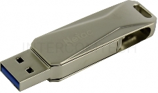 Флеш Диск Netac U381 64Gb <NT03U381B-064G-30PN>, USB3.0+microUSB, металлическая