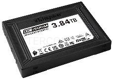 Твердотельный накопитель Kingston DC1500M, 3840GB, SSD, U.2, NVMe, PCIe 3.0 x4, 3D TLC, R/W 3100/2700MB/s, IOPs 480 000/210 000, 7000TBW, DWPD 1 (5 лет)