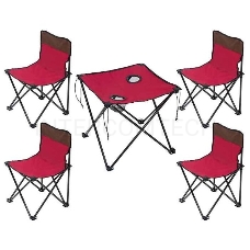 Набор складной (стол и четыре стула) в чехле TD-10 (темно-вишневый)