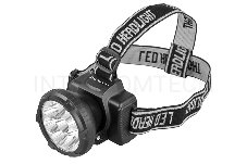 Фонарь ULTRAFLASH LED5363  налобн аккум 220в черный 9led 2 реж пласт бокс