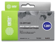 Картридж струйный Cactus CS-EPT1281 черный для Epson Stylus S22/SX125/SX420/SX425 (10ml)