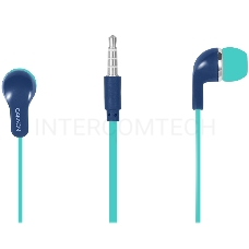 Наушники CANYON Stereo Earphones with inline microphone, Green+Blue, cable length 1.2m, 20*15*10mm, 0.013kg