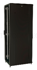 Шкаф серверный WRline (WR-TT-2268-AS-RAL9004) напольный 22U 600x800мм пер.дв.стекл задн.дв.стал.лист 2 бок.пан. 800кг черный 710мм 1166мм IP20 сталь