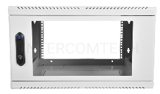 Шкаф настенный ЦМО ШРН-9.480 9U 600x480мм пер.дв.стекл несъемные бок.пан. 50кг серый