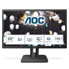 Монитор 21.5 AOC 22E1Q Black (MVA, LED, 1920x1080, 5 ms, 178°/178°, 250 cd/m, 20M:1, +HDMI, +DisplayPort, +MM)