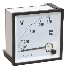 Вольтметр Э47 96х96мм 500В кл. точн. 1.5 ИЭК IPV20-6-0500-E