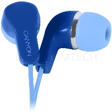 Наушники CANYON Stereo Earphones with inline microphone, Blue, cable length 1.2m, 20*15*10mm, 0.013kg