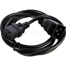 Cable with connector C19 - C20 on wire PVC 3 * 2.5 3.0 meter. Black