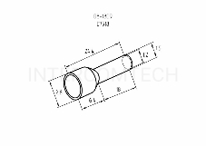 Наконечник штыревой втулочный изолированный F-18 мм 0.75 мм² (НШВи 0.75-18) синий REXANT