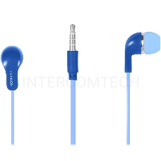 Наушники CANYON Stereo Earphones with inline microphone, Blue, cable length 1.2m, 20*15*10mm, 0.013kg