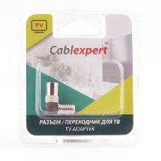 Переходник Cablexpert APL-FTVM-02, F (мама) / TV (папа), 90 градусов, блистер