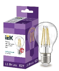 Лампа LED A60 шар прозр. Iek LLF-A60-11-230-40-E27-CL 11Вт 230В 4000К E27 серия 360°