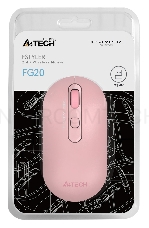 Мышь A4 Fstyler FG20 розовый оптическая (2000dpi) беспроводная USB для ноутбука (4but)