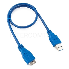 Кабель Gembird/Cablexpert CCP-mUSB3-AMBM-0.5M Кабель USB 3.0 Pro , AM/microBM 9P, 0.5м, экран, синий