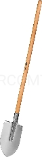 Лопата ЗУБР 39443  ''мастер-нс'' штыковая из нержавеющей стали деревянный черенок