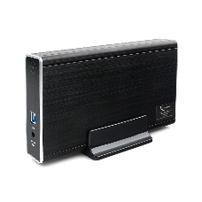 Внешний корпус 3.5 Gembird EE3-U3S-80, чёрный, USB 3.0, SATA, HDD/SSD, алюминий, сенсорная кнопка, блок питания