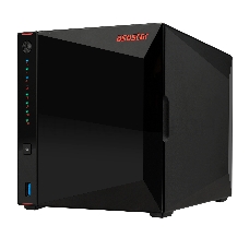 Сетевое хранилище ASUSTOR AS5304T 4-Bay NAS/Media player/Intel Celeron J4105 1.5GHz, up to 2.5 GHz(Quad-Core), 4GB SO-DIMM DDR4, noHDD(HDD,SSD),/2x2,5GbE(LAN)/3xUSB3.2,HDMI/4ip camera license ; 90IX0181-BW3S10