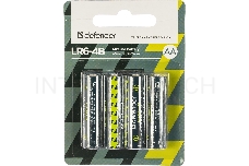 Батарейка DEFENDER BATTERY ALKALINE AA 1.5V/LR6-4B 4PCS 56012