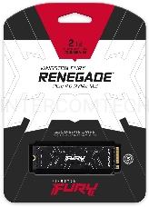 Накопитель SSD M.2 Kingston 2000Gb Fury Renegade <SFYRD/2000G> (PCI-E 4.0 x4, up to 7300/7000Mbs, 1000000 IOPS, 3D TLC, NVMe, 2000TBW, Phison E18, 22х80mm, LP graphen heatsink)