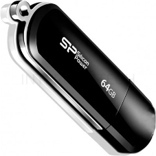 Флеш Диск Silicon Power 64Gb LuxMini 322 SP064GBUF2322V1K USB2.0 черный