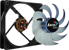 Вентилятор Aerocool Motion 12 Plus Blue , 120x120x25мм, синяя подсветка, 1200 об/мин, Molex 4-pin + 3-pin, 29.8 CFM, 22.1 дБА, съемная крыльчатка, гид