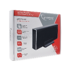 Внешний корпус 3.5 Gembird EE3-U3S-80, чёрный, USB 3.0, SATA, HDD/SSD, алюминий, сенсорная кнопка, блок питания