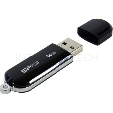 Флеш Диск Silicon Power 64Gb LuxMini 322 SP064GBUF2322V1K USB2.0 черный