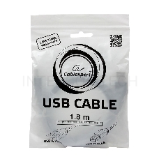 Кабель USB 2.0 Pro Cablexpert CCP-USB2-AMBM-6G, AM/BM, 1.8м, экран, серый