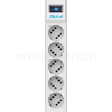 Сетевой фильтр ZIS PILOT Surge protector Pilot SG5 5 outlets (GP), 10A / 2.2kVt, automatic circuit-breaker, 3 m