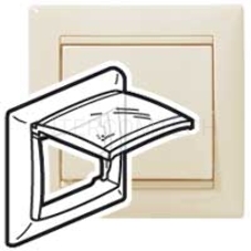 Аксессуары LEGRAND 774350 Рамка 1 пост, влагозащищенная, IP44, слоновая кость, Valena