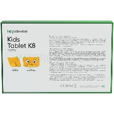 Планшет Topdevice Kids Tablet K8, 8.0 (1280x800) IPS display, Android 11 (Go edition) + HMS apps, up to 1.8GHz 4-core RK3566, 2/32GB, BT 4.1, WiFi, USB-C, microSD card slot, 0.3MP front cam + 2.0MP rear cam, 4000mAh bat, orange