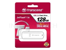 Флеш Диск Transcend 128Gb Jetflash 730 TS128GJF730 USB3.0 белый