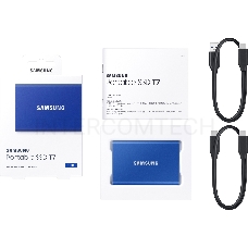 Твердотельный накопитель Samsung SSD 2TB T7 Touch, USB Type-C, R/W 1000/1050MB/s, Blue