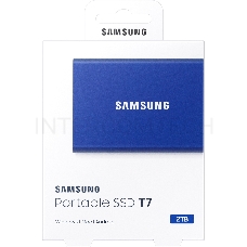 Твердотельный накопитель Samsung SSD 2TB T7 Touch, USB Type-C, R/W 1000/1050MB/s, Blue