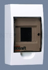 Корпус пластиковый навес. 4мод. IP41 ЩРН-П-4 DEKraft 31008DEK