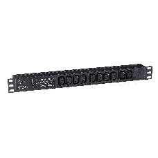 Блок розеток горизонтальный ExeGate ServerPro PDU-19H004 Al-10C13-C14-SPD3, 19, 1U, Алюминий, 10 IEC 320 C13, С14, SDP3, черный