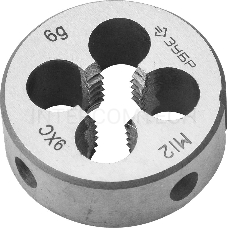 Плашка ЗУБР 4-28022-12-1.75  МАСТЕР круглая ручная М12x1.75